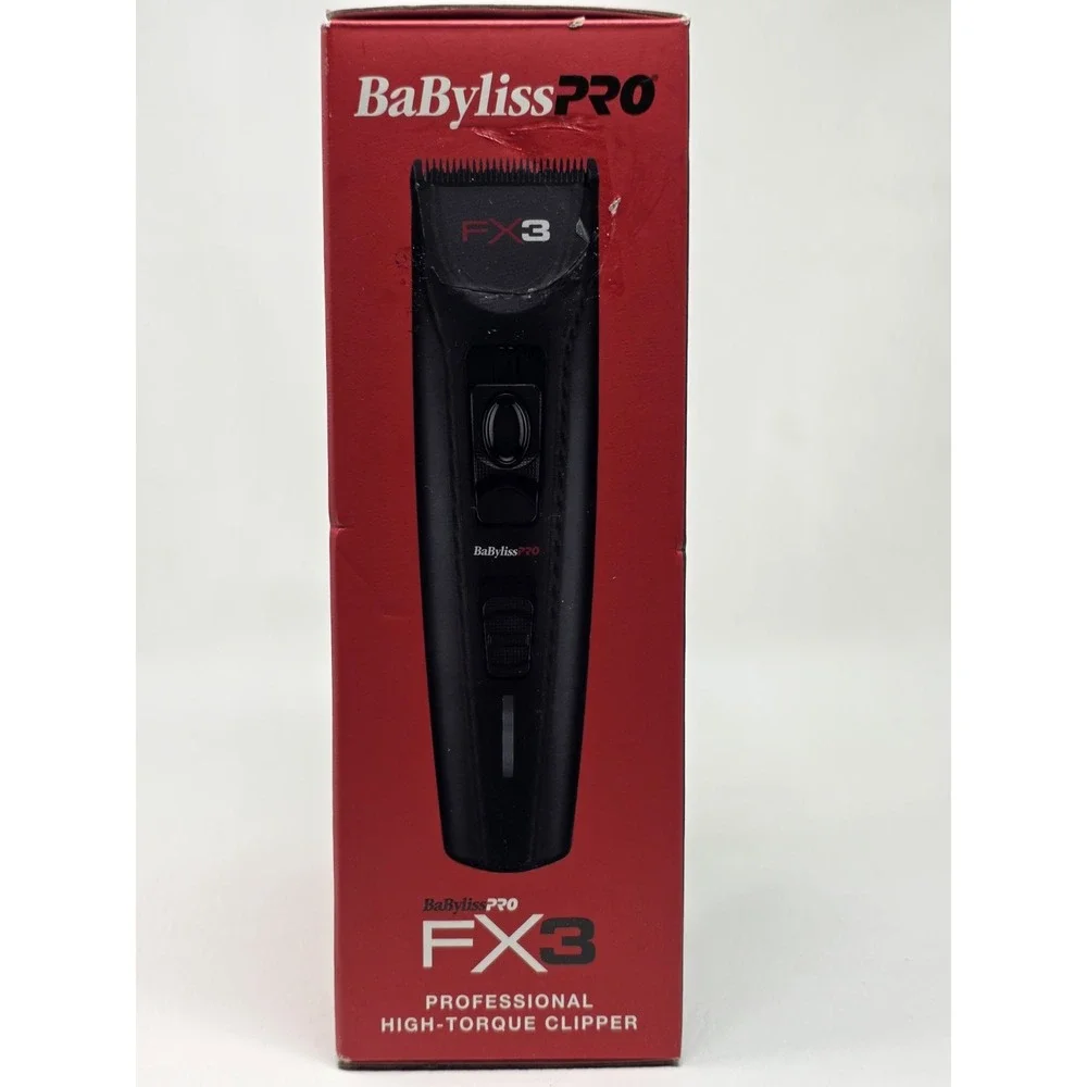 BaBylissPRO FX3 Professional High Torque Clipper Black #FXX3CB New Open Box